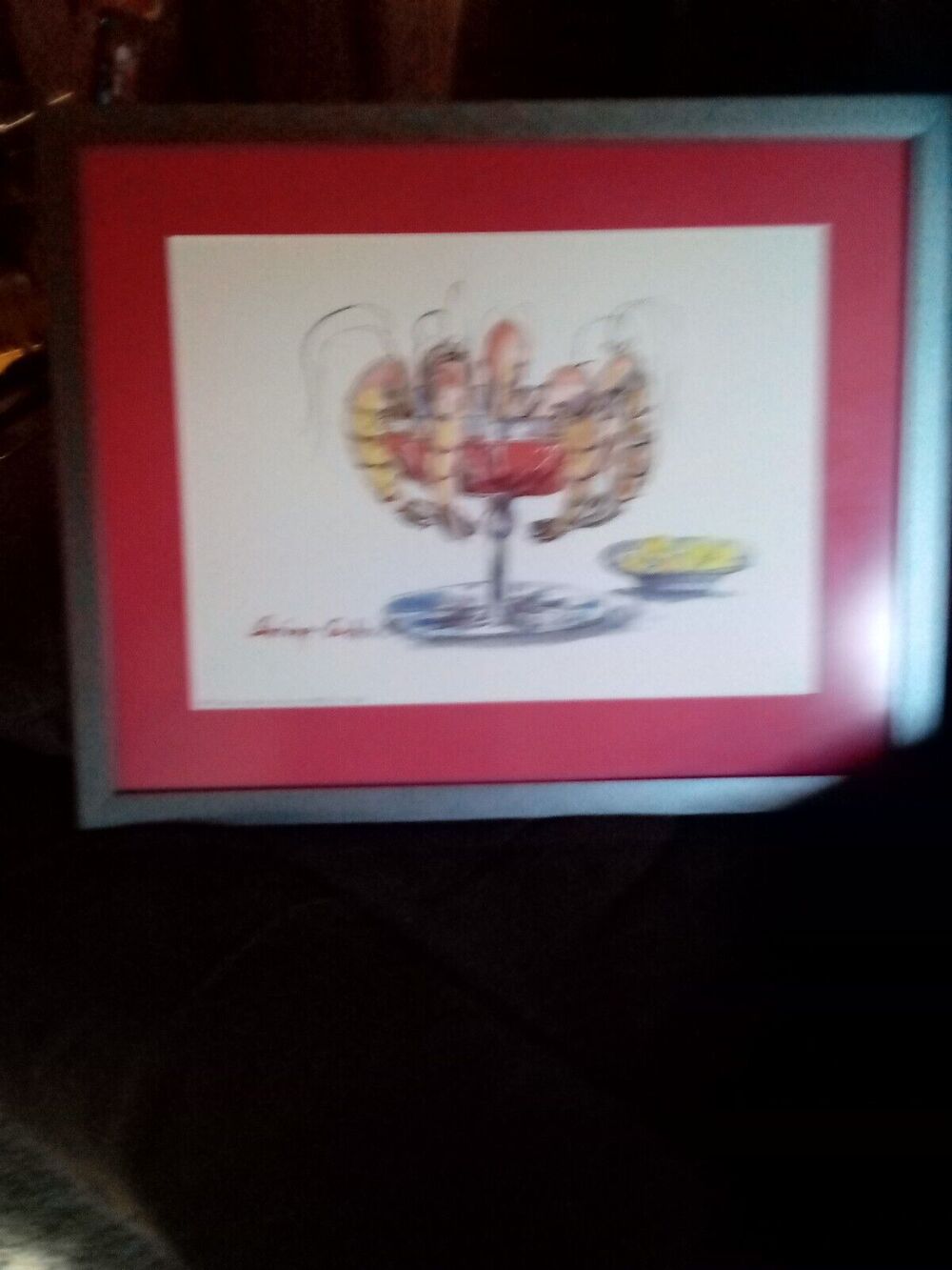 Ortrud k Tyler Watercolor Print Shrimp cocktail II